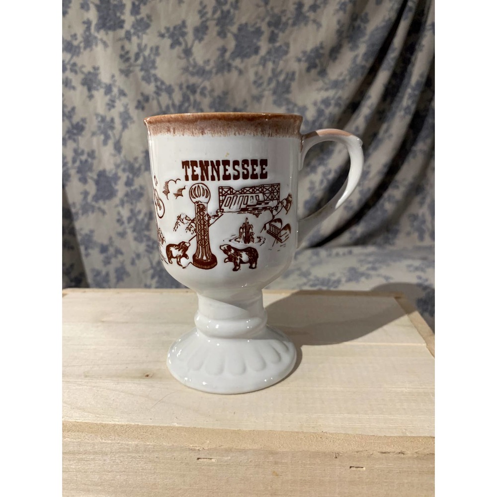 1970s Souvenir Tennessee Footed Coffee Mug